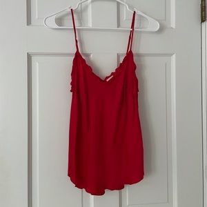 Aritzia Wilfred red silk camisole top size S